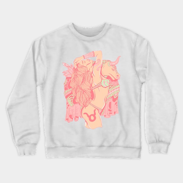 Lpink Taurus Beauty Crewneck Sweatshirt by kenallouis